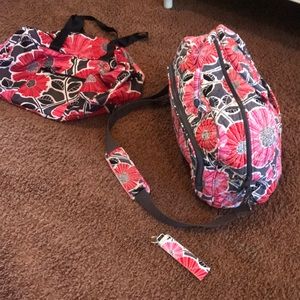 Vera Bradley Cheery Blossoms 3 pcs bag set